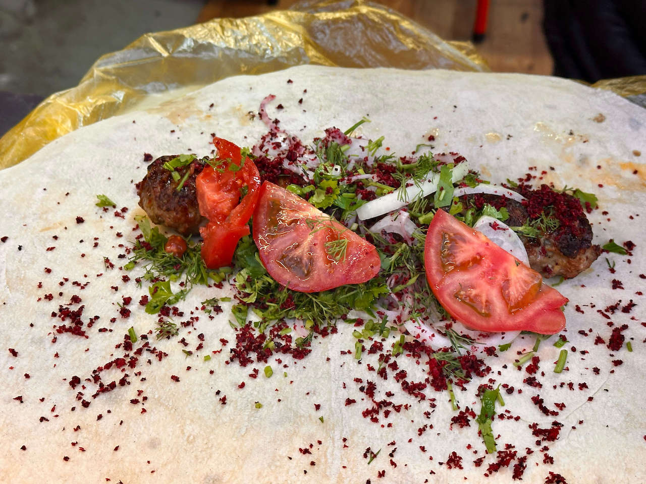 Azerbaijan, Baku - Lavash kebab