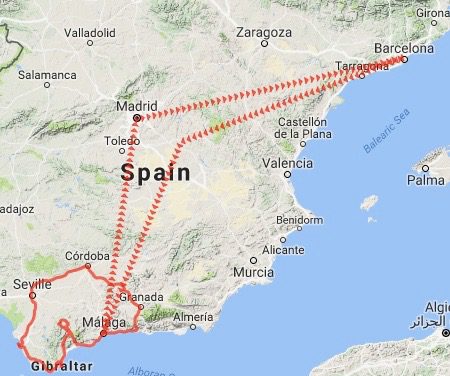 Our route - Spain 2017