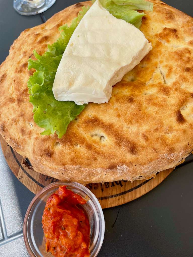 Kosovo - bread, cheese and ajvar