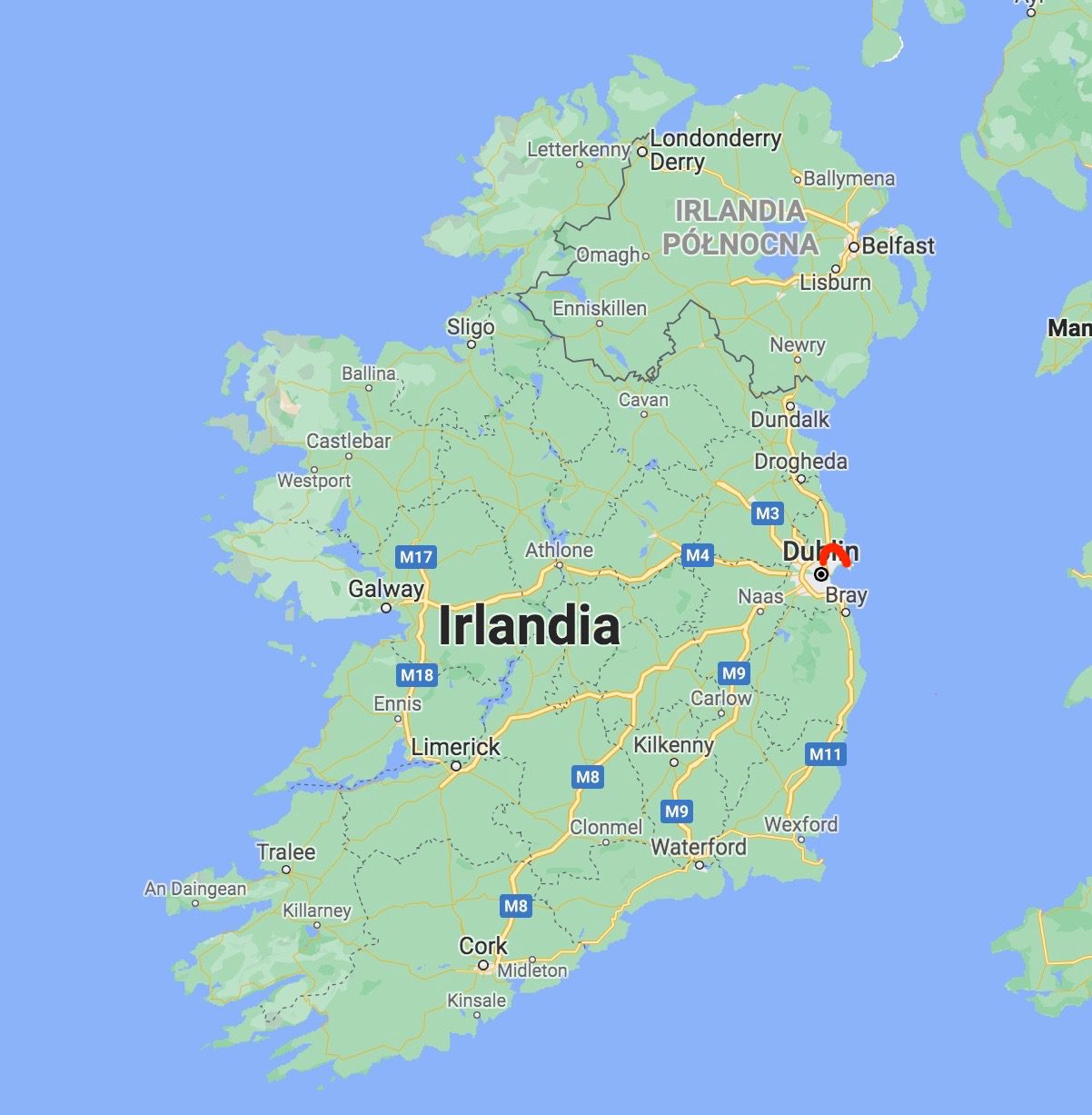 Ireland, Dublin - map