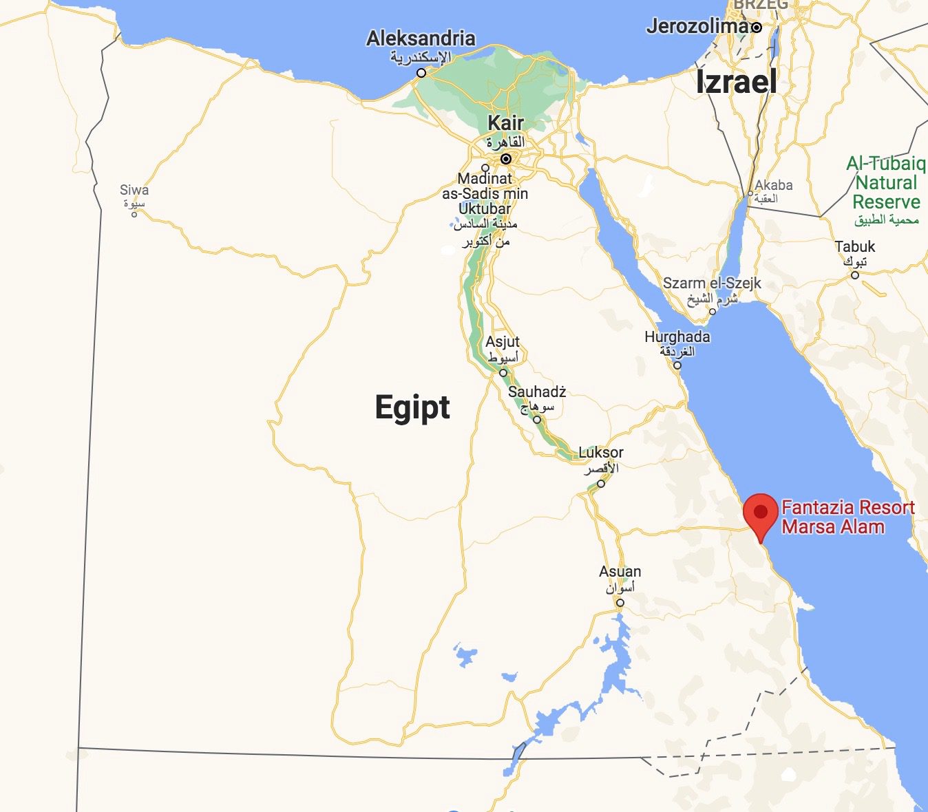Egypt, Marsa Alam - The Map