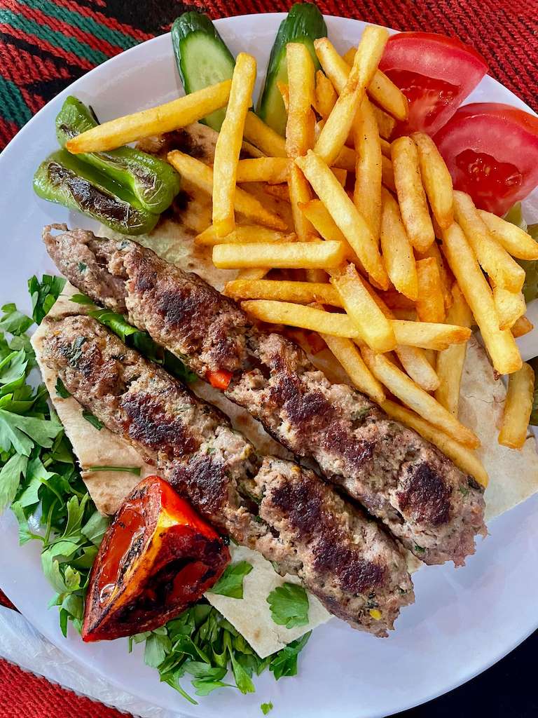 Jordan, food - Lamb kebabs