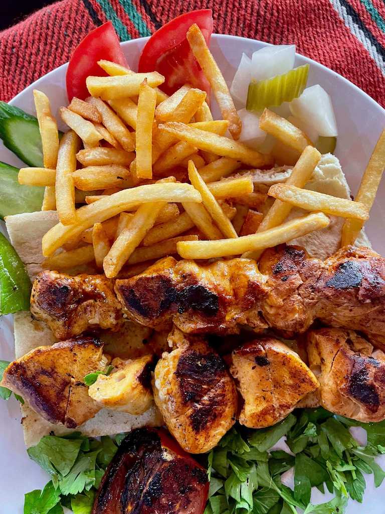Jordan, food - Chicken kebabs