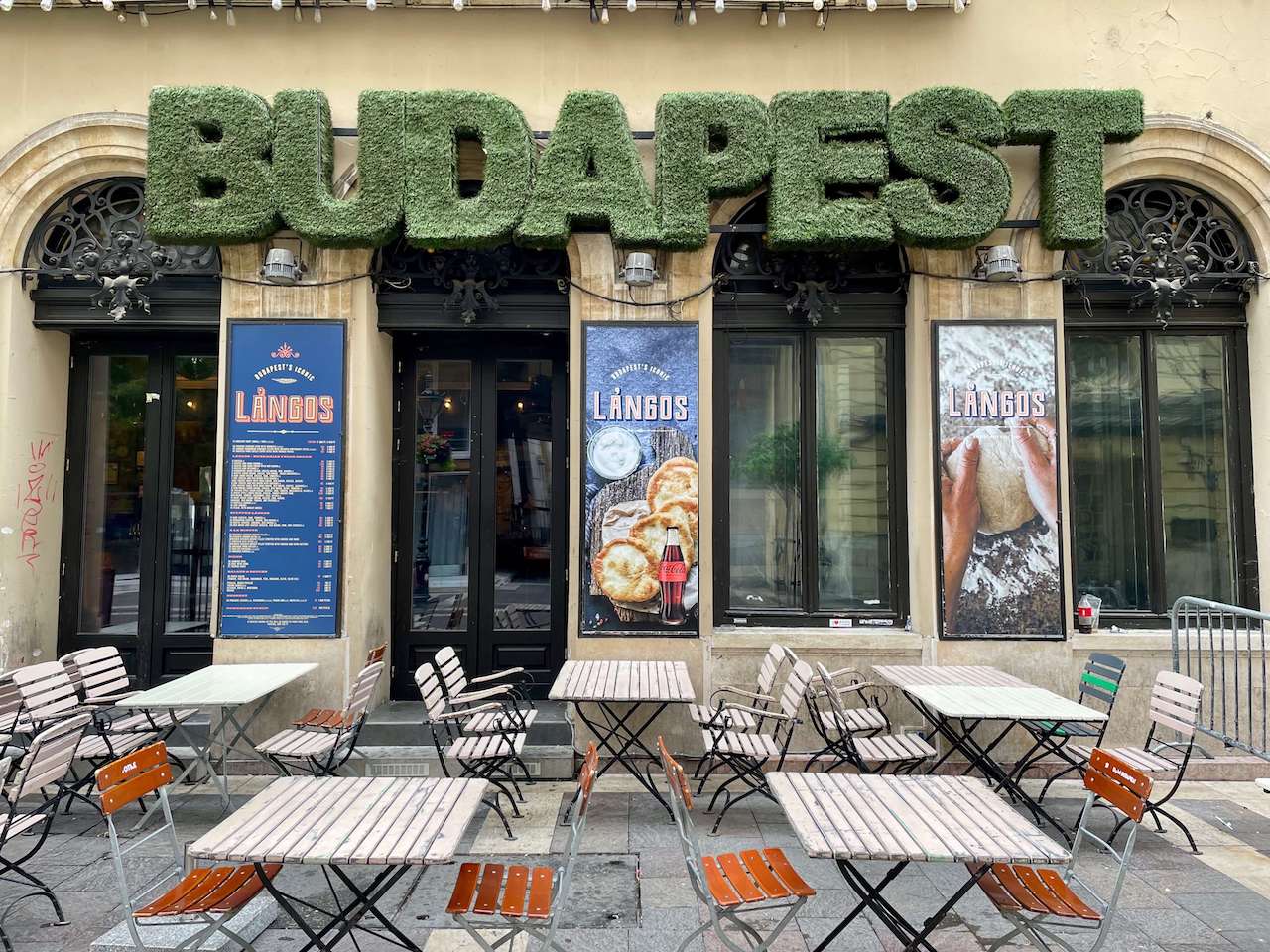 Hungary, Budapest - Langos restaurant