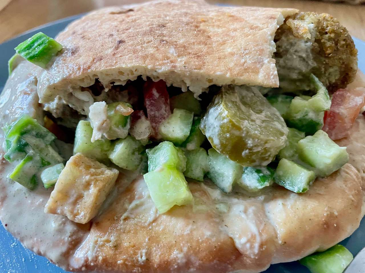 Israel, Jerusalem - Falafel in pita bread