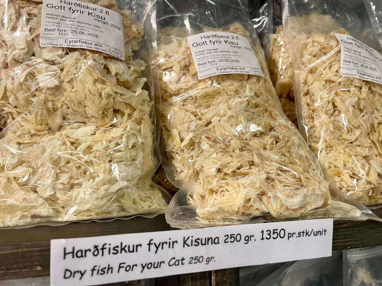 Iceland, Reykjavík – Dry fish for your cat