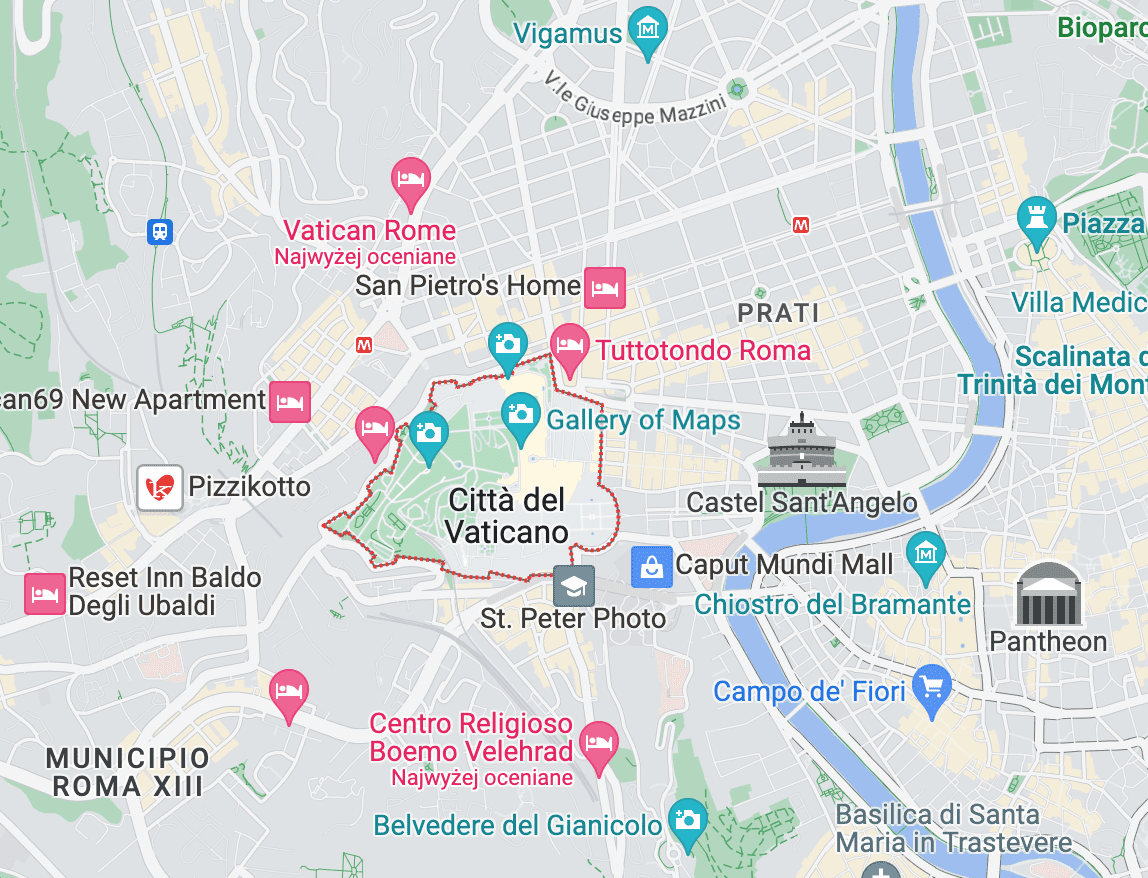 Vatican City - map