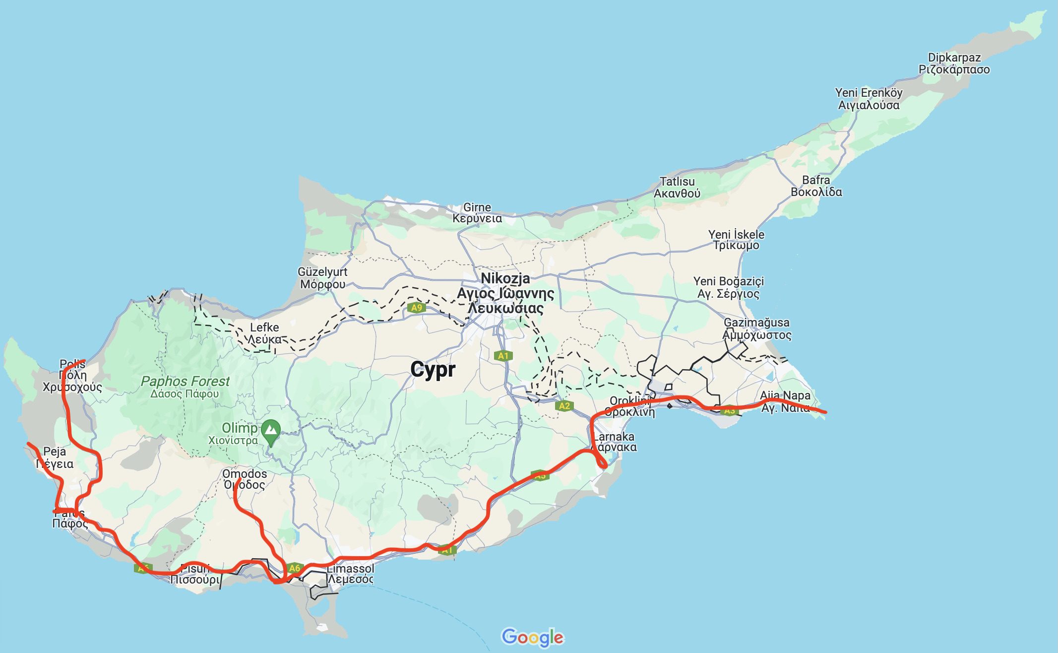 Cyprus - map