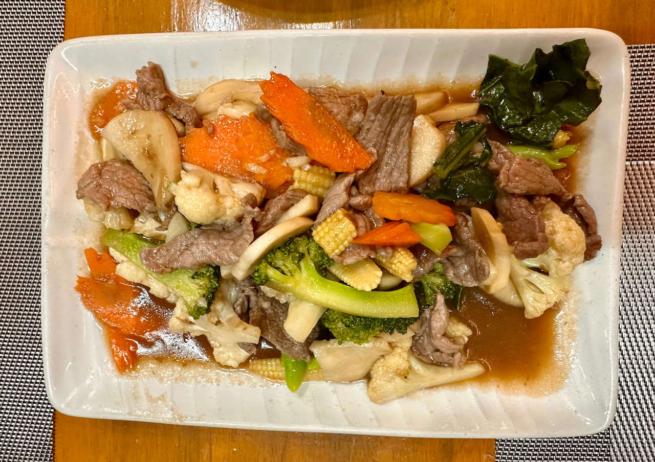 Thailand, Krabi - Beef in oyster sauce