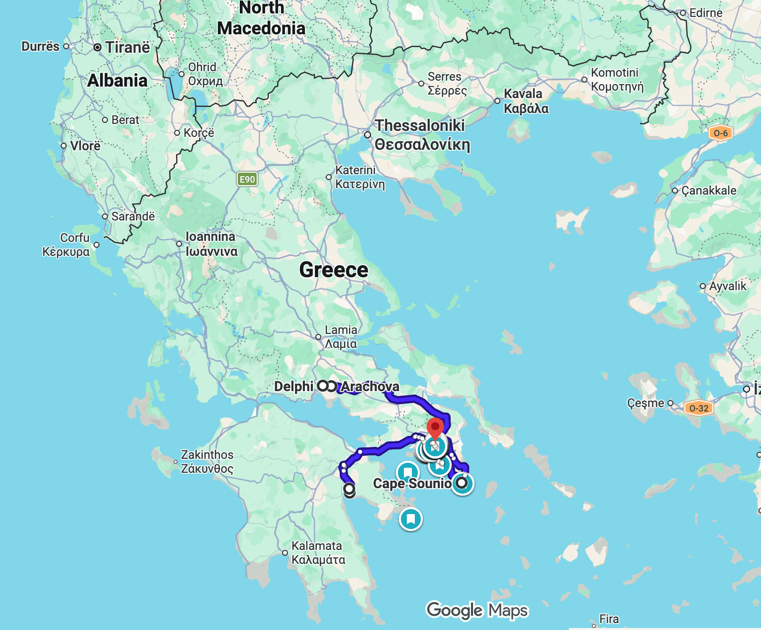 Greece - map