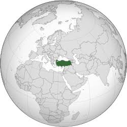 Turkey globe map