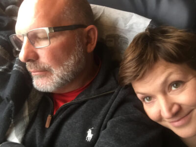 On the train