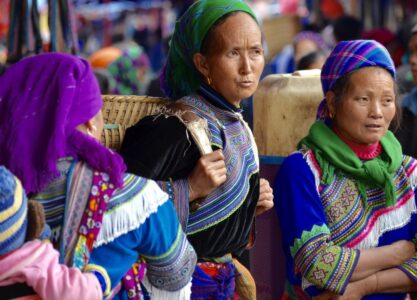 Vietnam, Bac Ha Market - Hill tribe people
