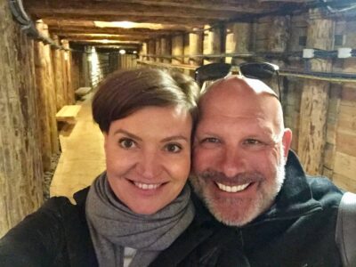 us in Wieliczka Salt Mine