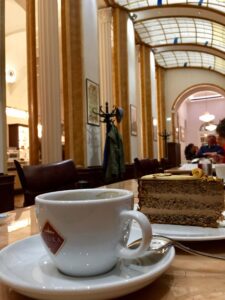 Austria, Vienna - famous Sluka Coffee House