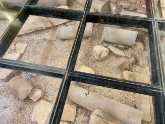 Turkey, Side - Ancient ruins under the pavement
