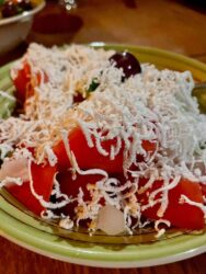 North Macedonia, food - Macedonian Shopksa salad
