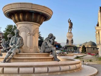 North Macedonia, Skopje - Fountain of the Mothers of Macedonia