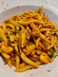 Croatia, food - Homemade pasta with shrimps
