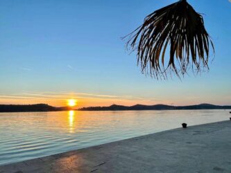 Croatia, Šibenik - Sunset at the harbour