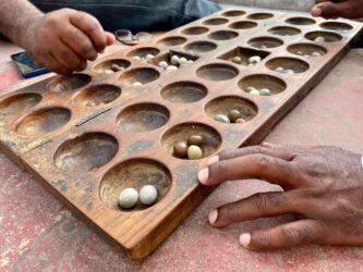 Tanzania, Zanzibar - Bao board game