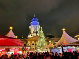 Germany, Berlin - Christmas Market at Gendarmenmarkt