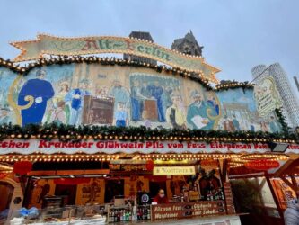 Germany, Berlin - Christmas Market at Kaiser Wilhelm Memorial Church