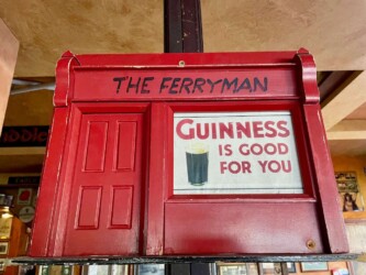Ireland, Dublin - The sign in the pub