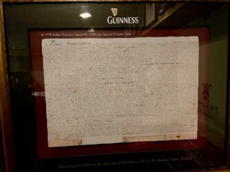 Ireland, Dublin - The Guinness document