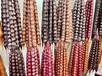 Georgia, Tbilisi - Churchkhela, a traditional sausage-shaped candy