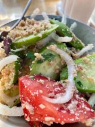 Georgia, Stepancminda - Tomato-cucumber salad with walnuts