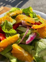 Georgia, Stepancminda - Salad with oranges