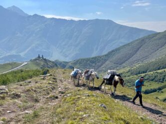 Georgia, Stepancminda - The Caucasus Mountains