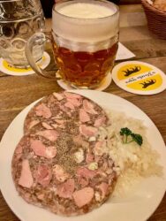 Czech Republic, Prague - Tlačenka and beer