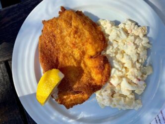 Czech Republic, Prague - Pork chop and potato salad