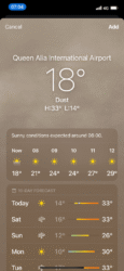 Jordan, Queen Alia Airport - Sandstorm