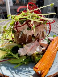 Sweden, food - Baked Potato with Skagenröra