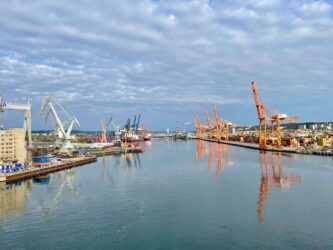 Sweden, Karlskrona - Arriving in Gdynia harbour