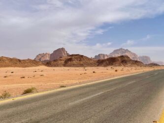 Jordan, Wadi Rum - On the way to the desert