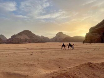 Jordan, Wadi Rum - Sunset in the desert