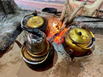 Jordan, Wadi Rum - Beduin tea in the desert