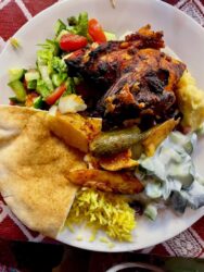 Jordan, food - dinner at Jamal Rum Camp
