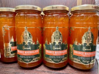 UK, London - Harrods orange marmalade
