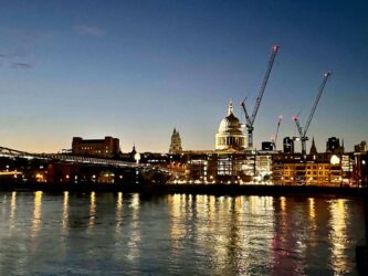 UK, London - St. Paul Cathedral at night