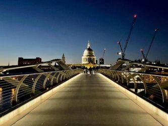 UK, London - St. Paul Cathedral at night