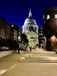 UK, London - St. Paul Cathedral at night