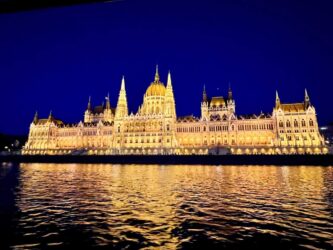 Hungary, Budapest - Parliament Building by night