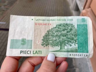 Latvia, Riga - Old latvian money