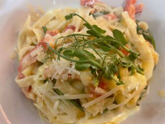 Latvia, Riga - Pasta with vegetables