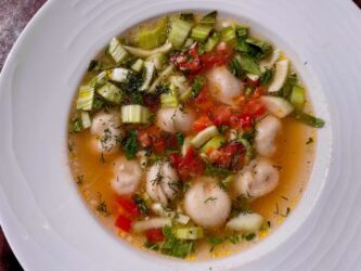 Estonia, Tallinn - Selma’s Estonian dumpling soup (Klimbisupp)